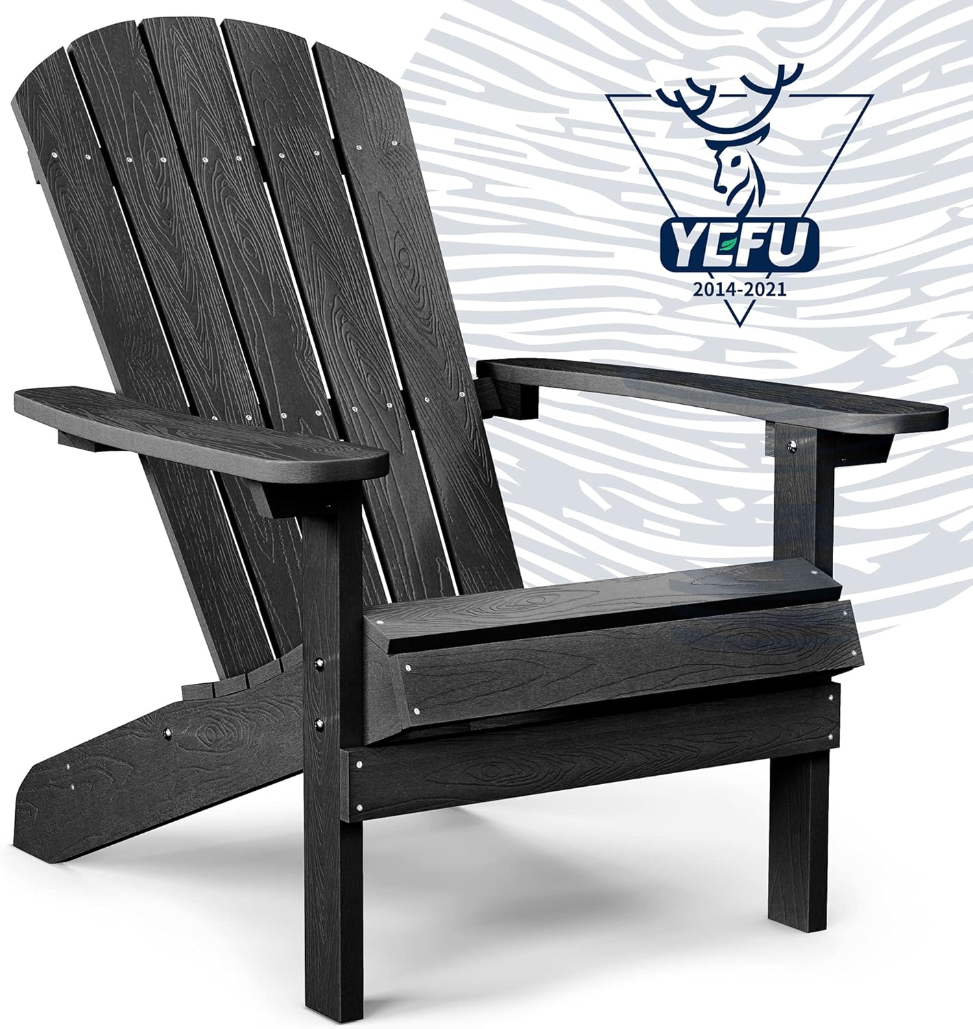 Grey Plastic Adirondack Chair Y6934