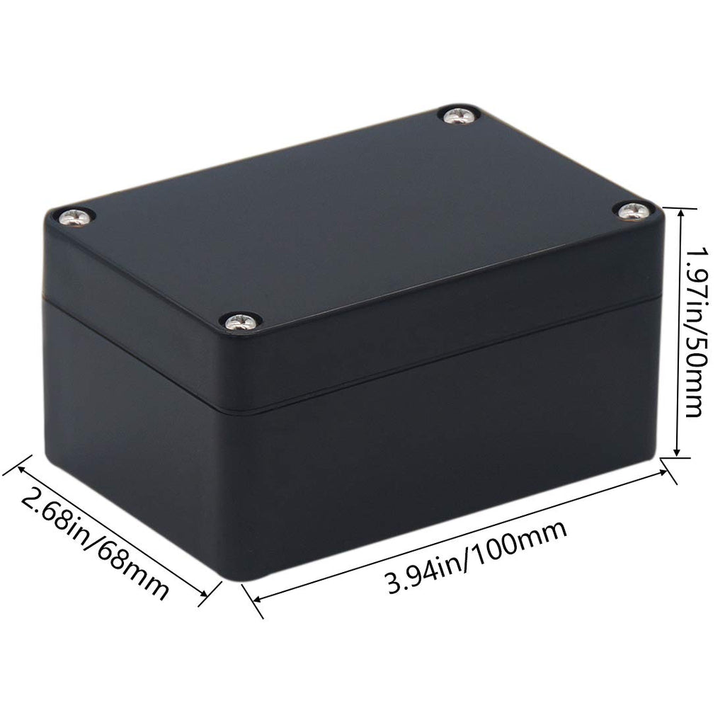 2 Pack Waterproof Plastic Junction Box ABS IP65 Electronic Project Case Power Enclosure 3.94 x 2.68 x 1.97 inch P52293