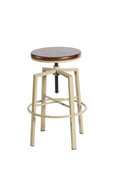 Beige Backless Adjustable Height Barstool M3394