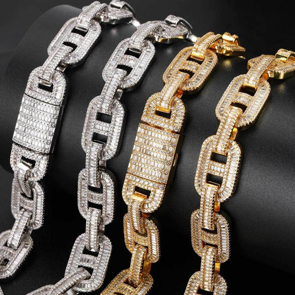 15mm Iced Out Cuban Link Chain Necklace, 16-24 Inch R87900