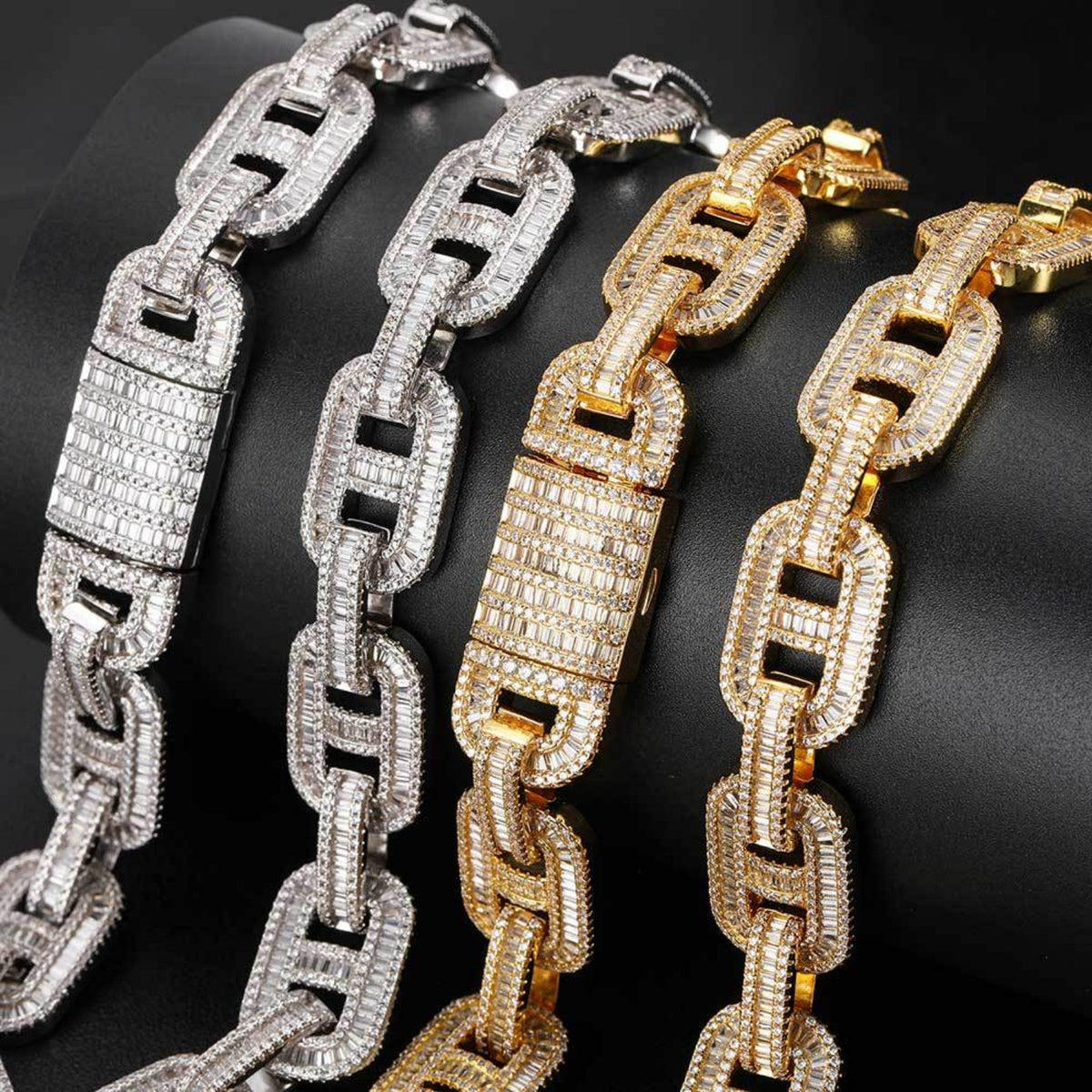15mm Iced Out Cuban Link Chain Necklace, 16-24 Inch R87900
