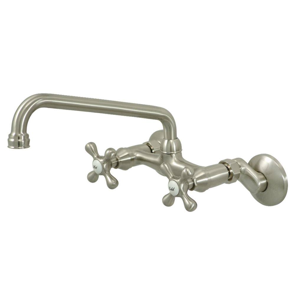 Brushed Nickel 2-Handle Wall-Mount Kitchen Faucet S57639