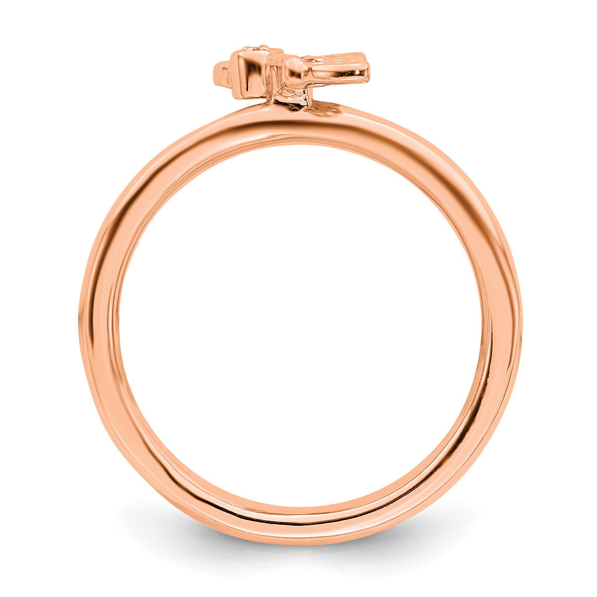 Pink-Plated Butterfly Ring Q656831