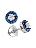 10kt White Gold Diamond Cluster Earrings 1/3 Cttw K501798