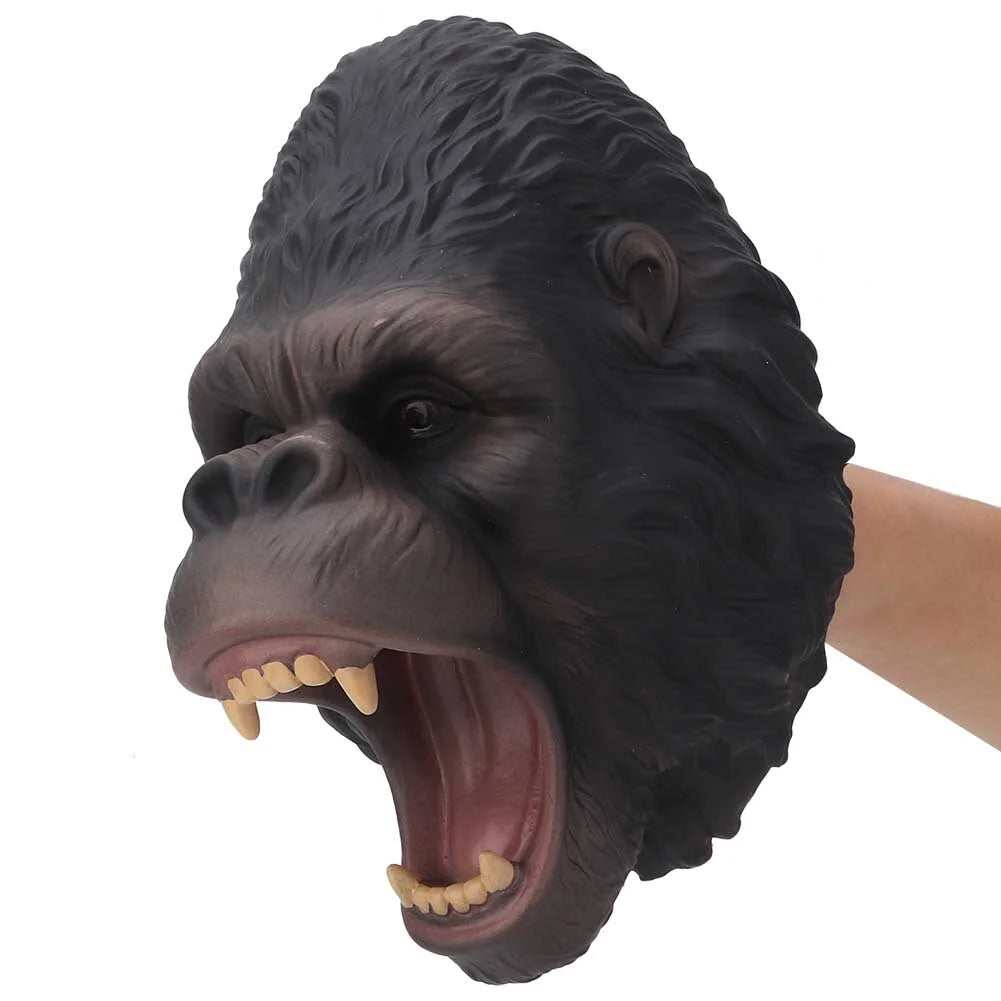 Realistic Plastic Orangutan Head Hand Toy H497895