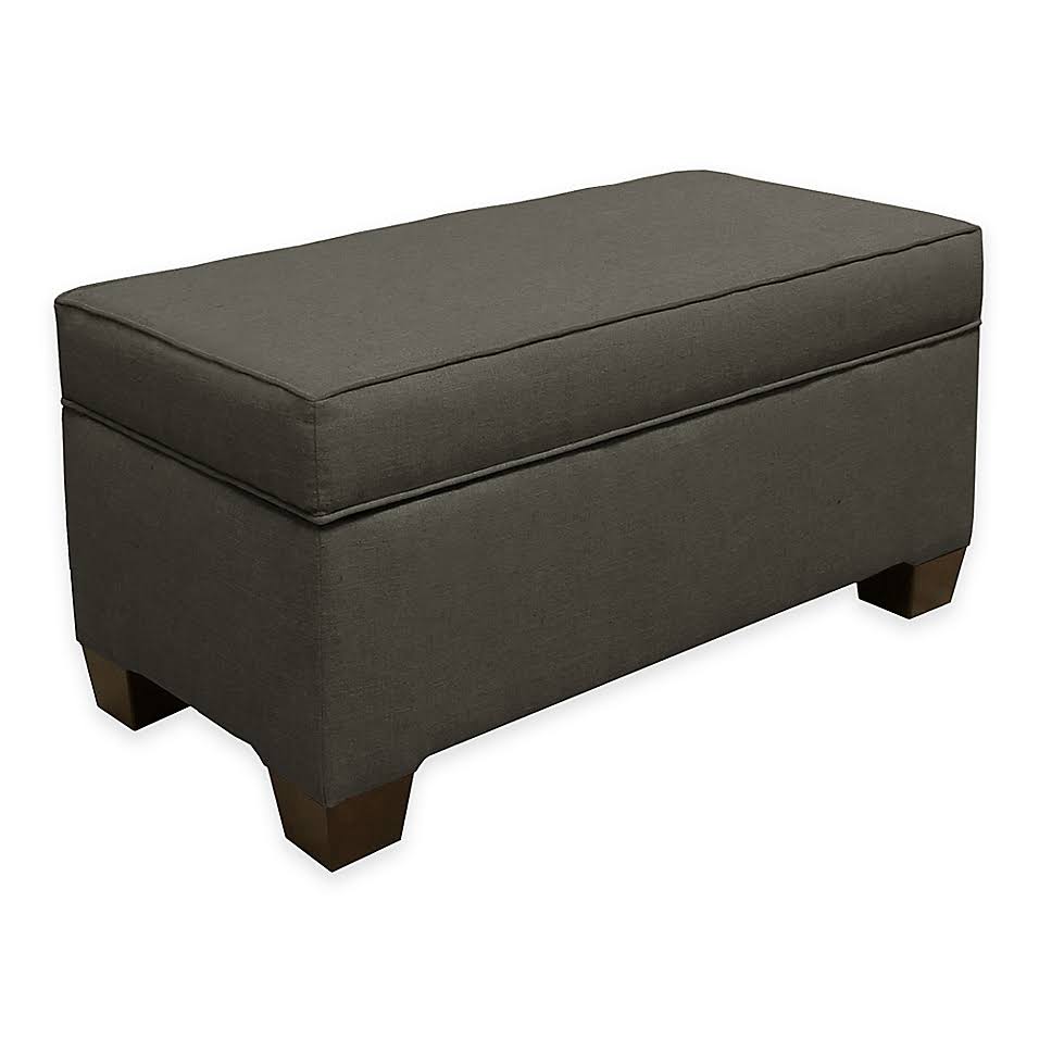 Linen Storage Bench in Charcoal T6152