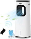 Evaporative Bladeless Cooler Fan with Humidifier, 3 Wind Speeds, 4 Modes T252784