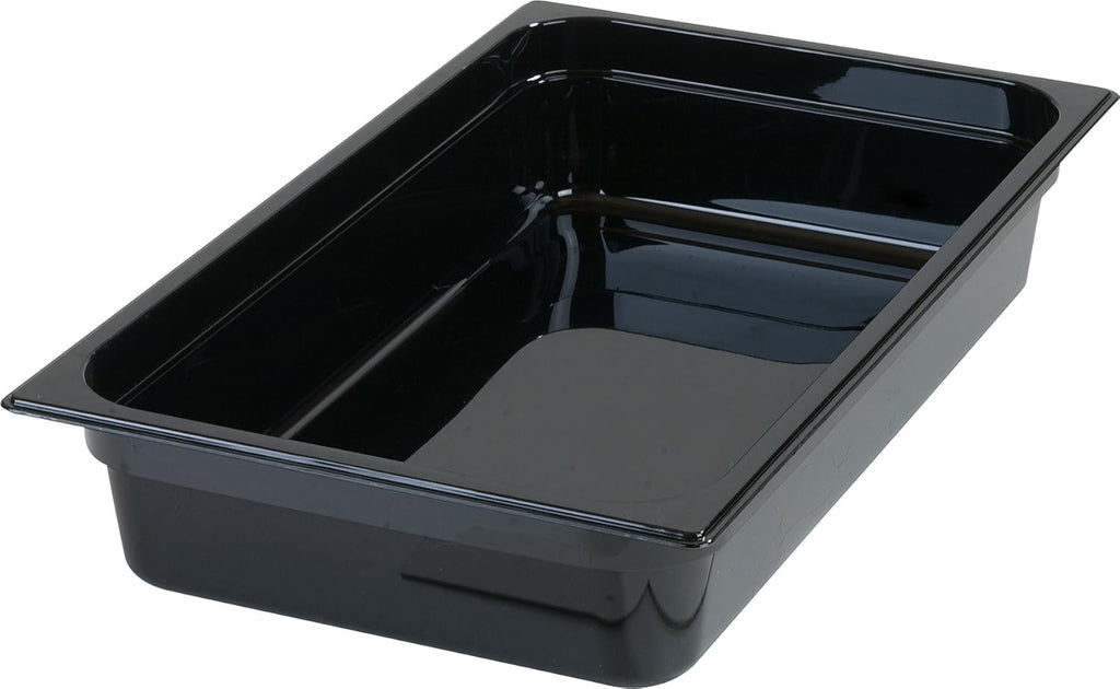 High-Heat Full-Size Food Pan, 12.7 qt, Black, Case of 6 V1389