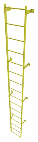 Safety Yellow 8-Rung Fixed Steel Ladder V8223