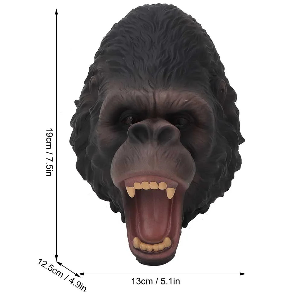 Realistic Plastic Orangutan Head Hand Toy H497895