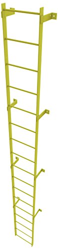 Safety Yellow 8-Rung Fixed Steel Ladder V8223