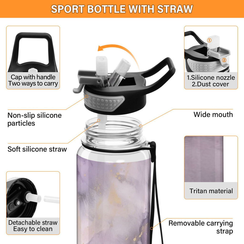 32oz Tritan Leakproof Water Bottle with Straw R832