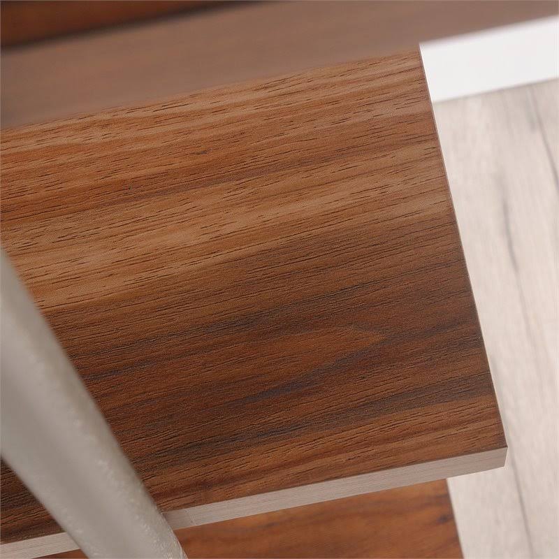 4-Shelf Wood and Metal Bookcase in Pearl Oak W518