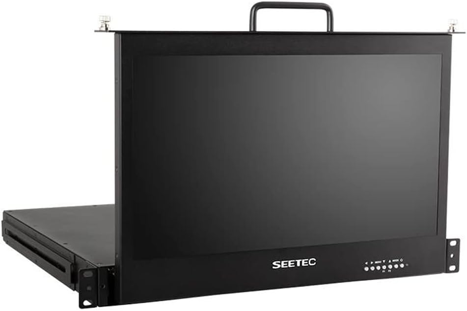 17.3 Inch 1RU Pull Out Rack Mount Monitor Full HD 1920x1080 Broadcast LCD Monitor E227
