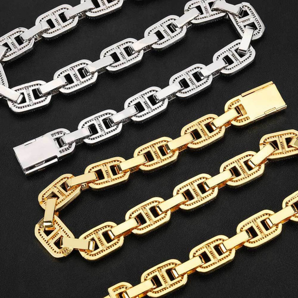 15mm Iced Out Cuban Link Chain Necklace, 16-24 Inch R87900