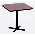Walnut Square Cafe Top (24 in. Square/Red) P647