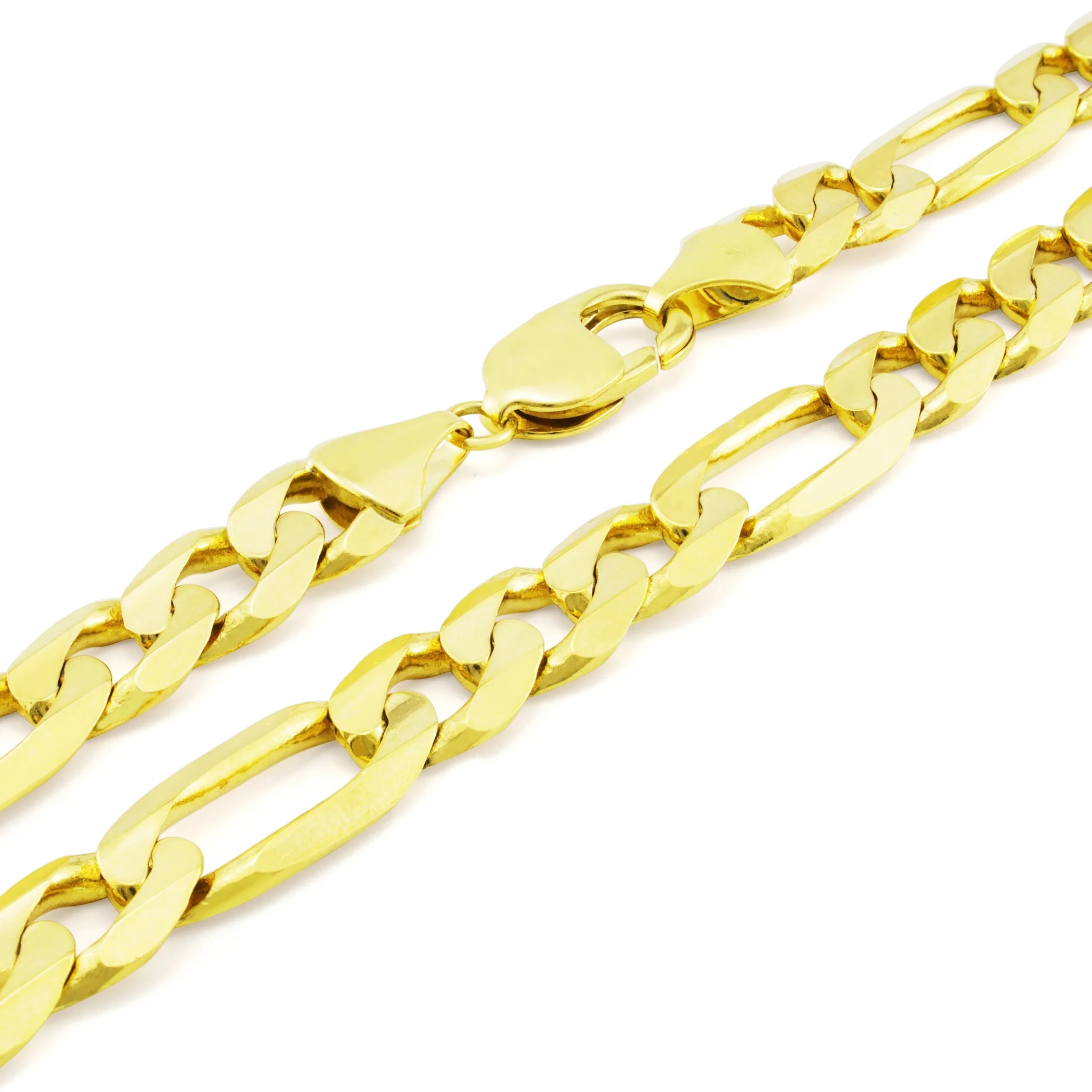 14k Yellow Gold Solid Figaro Chain Link Necklace 20" - 30" F41805