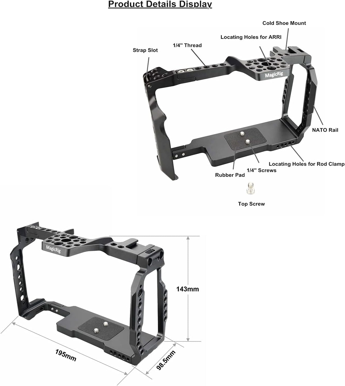 BMPCC 6K Pro Cage with T5 SSD Mount J6700