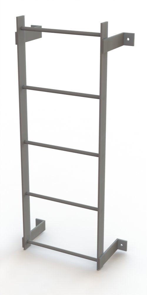 Safety Yellow 8-Rung Fixed Steel Ladder V8223