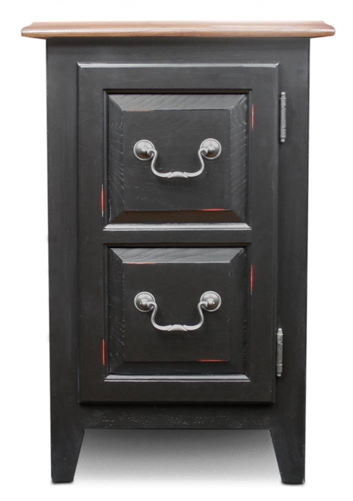 Slate Black Shaker Cabinet End Table T9492