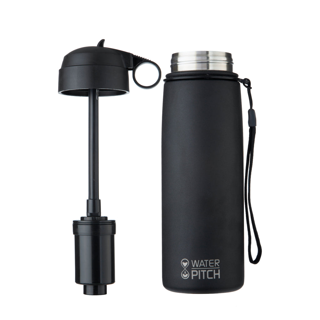 Black Thermal Insulated 26oz Water Filter Bottle O32160