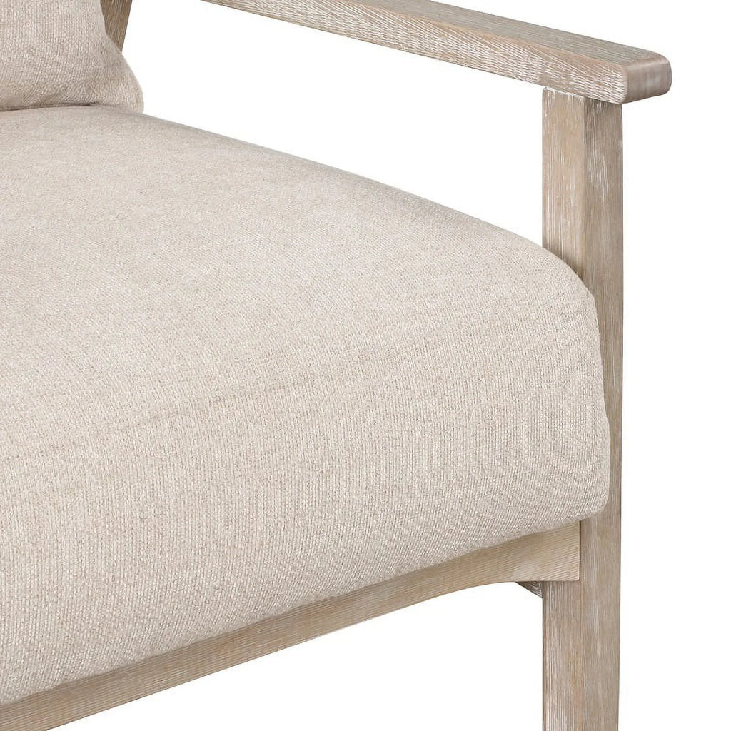 Mid-Century Rattan Accent Chair with Lumbar Pillow C250103