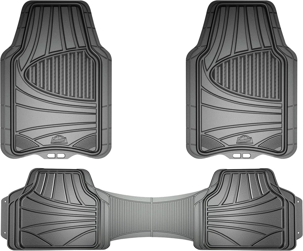4-Piece Black Rubber All-Season Trim-to-Fit Floor Mats N816