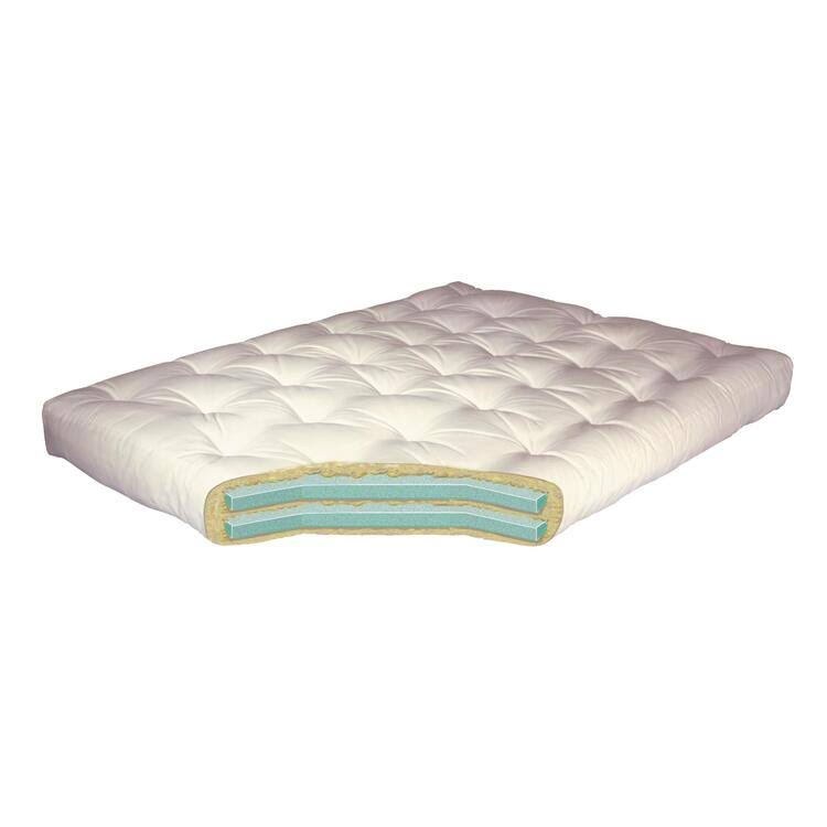 Blue Microfiber Twin XL Futon Mattress F779774