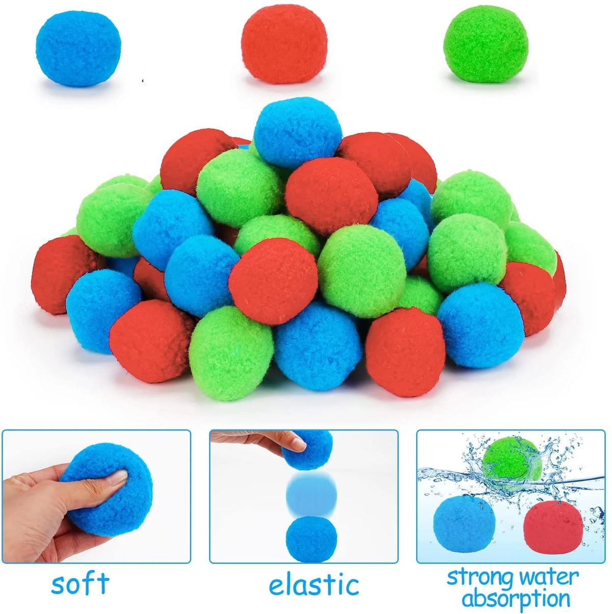 200 Reusable Fabric Water Balloons for Outdoor Games Q3466