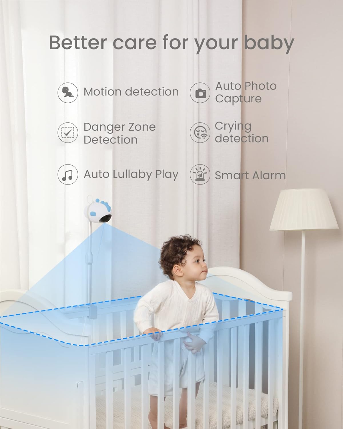 2K Baby Monitor with Camera and Audio and Night Vision J485822