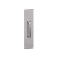 Square Corner Pull Plate on Satin Stainless O1266