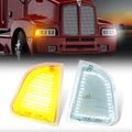 Front LED Turn Signal and Parking Lights Assembly, Amber and White, Clear Lens, Pack of 2 Z411069