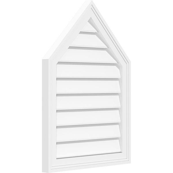 Peaked Top Surface Mount PVC Gable Vent U8937