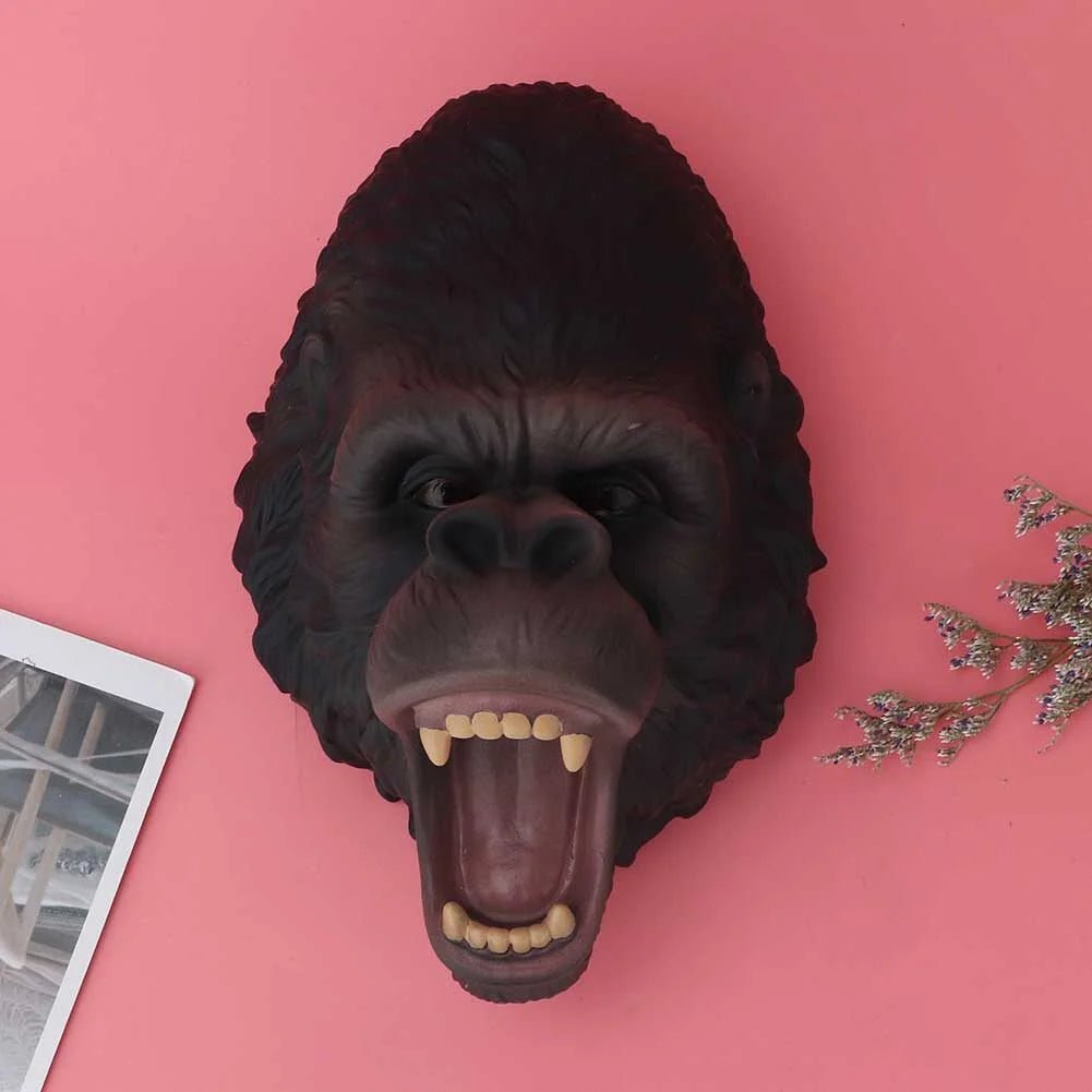 Realistic Plastic Orangutan Head Hand Toy H497895