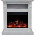 Electric Fireplace Heater with White Mantel and Remote Control G175