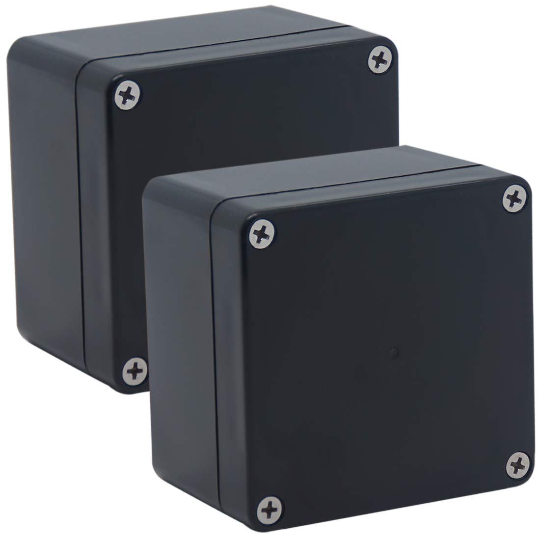 2 Pack Waterproof Plastic Junction Box ABS IP65 Electronic Project Case Power Enclosure 3.94 x 2.68 x 1.97 inch P52293