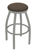 25-inch Swivel Counter Stool with Anodized Nickel Finish and Canter Earth Seat H77307