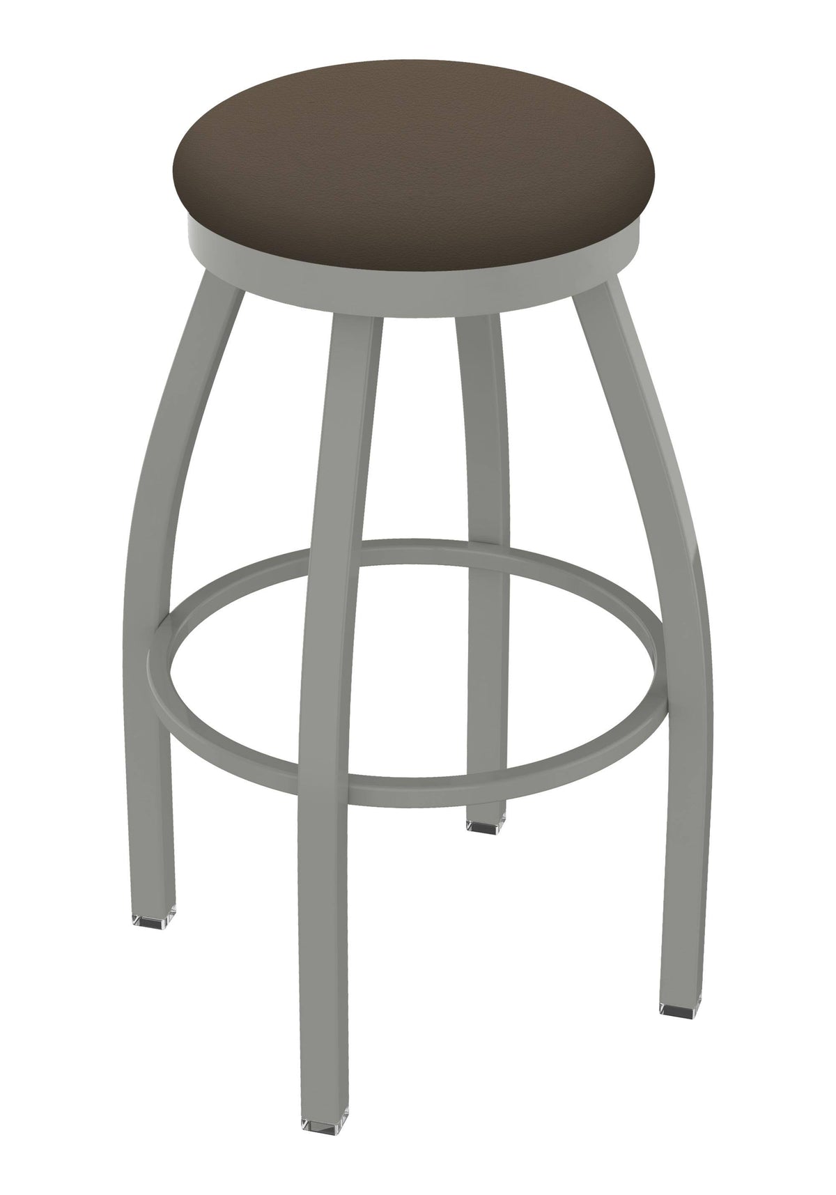 25-inch Swivel Counter Stool with Anodized Nickel Finish and Canter Earth Seat H77307