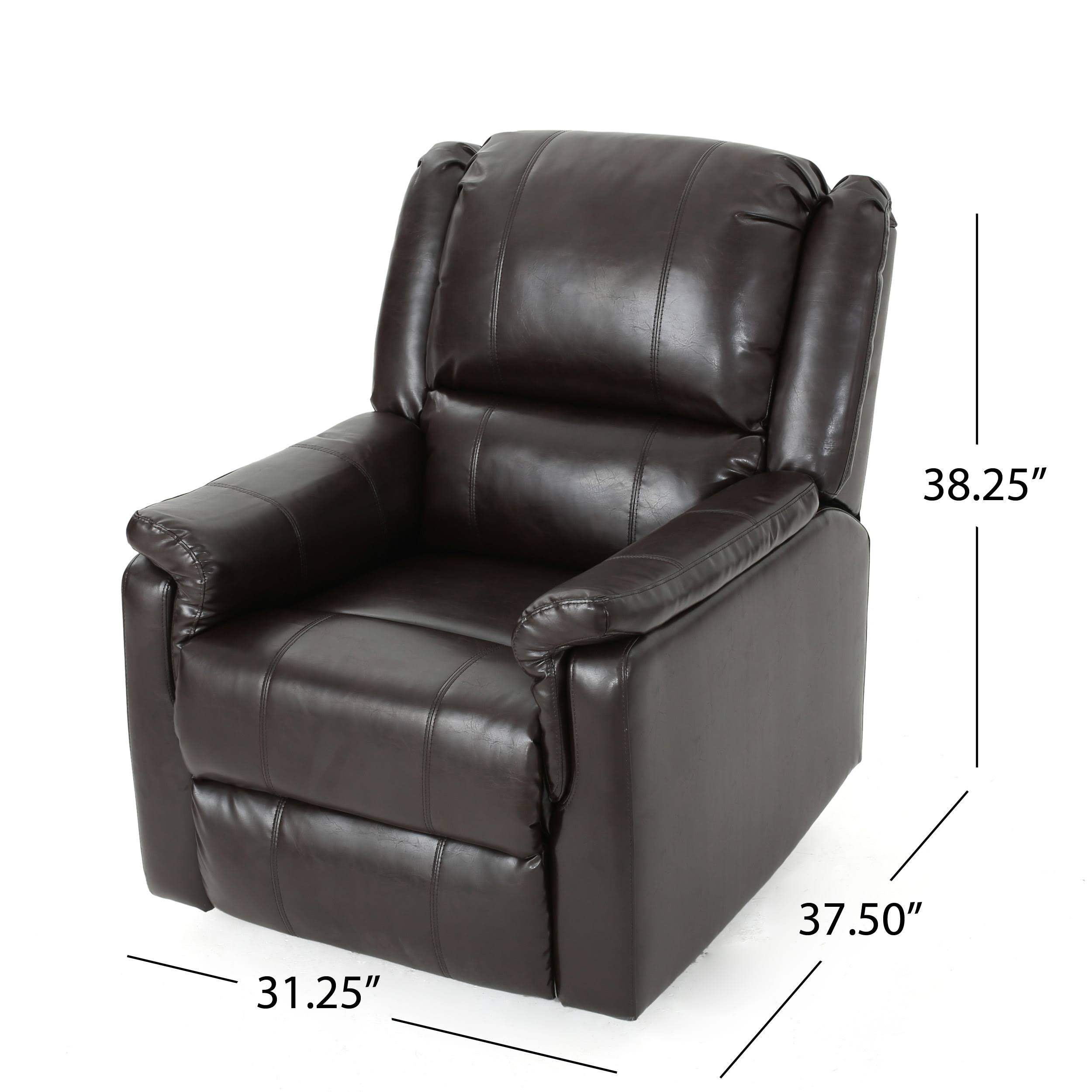 Faux Leather Swivel Gliding Recliner B413