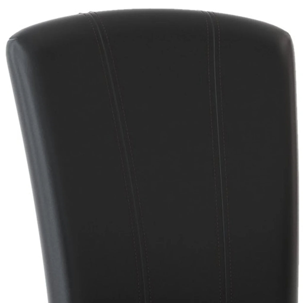 Black Vegan Faux Leather Wood Side Chair, Set of 2 F850