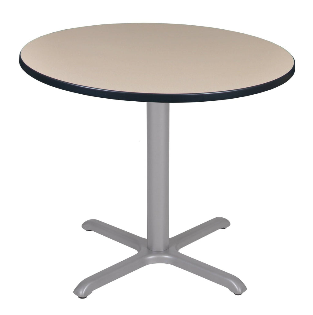 Beige Grey Round X-Base Table S28370