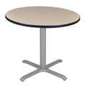 Beige Grey Round X-Base Table S28370