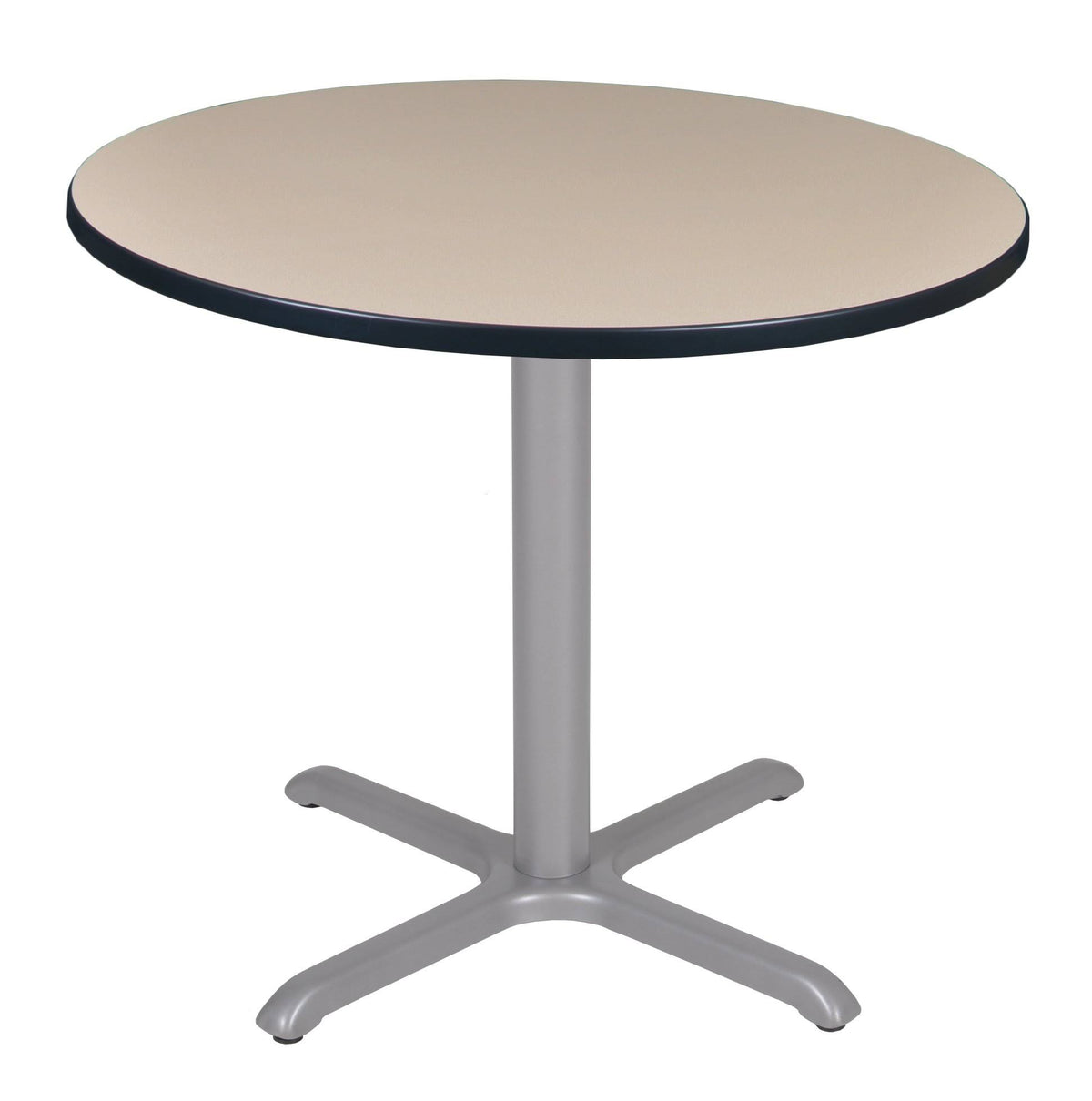 Beige Grey Round X-Base Table S28370