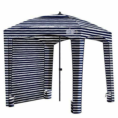 Beach Cabana Canopy, Waterproof, Portable 6' x 6' Shelter with Side Wall, UPF 50+ Z9016