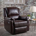 Faux Leather Swivel Gliding Recliner B413