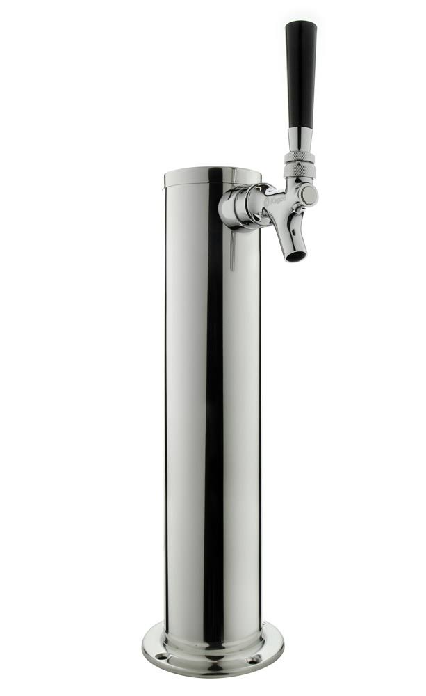 14x22 Tall Polished Stainless Steel 1-Tap Contact Quick Disconnect Homebrew Tower O82101