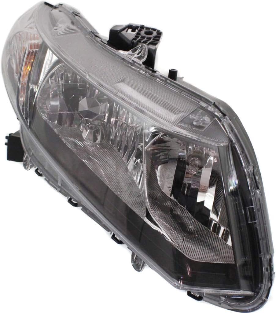 Black Housing Head Light Assembly with Bulbs N970