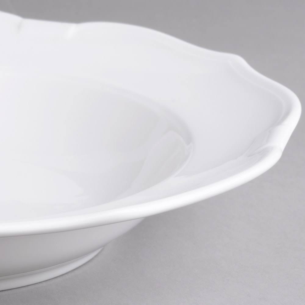 White Porcelain Soup Plate - 6/Case N95278