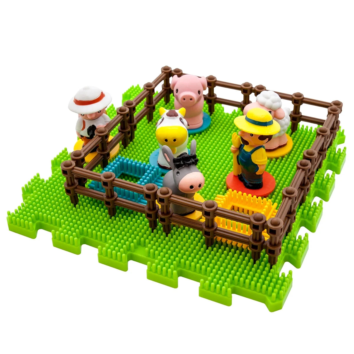 100pcs Multicolor Building Blocks Tiles Set with Animal Figures Q71539