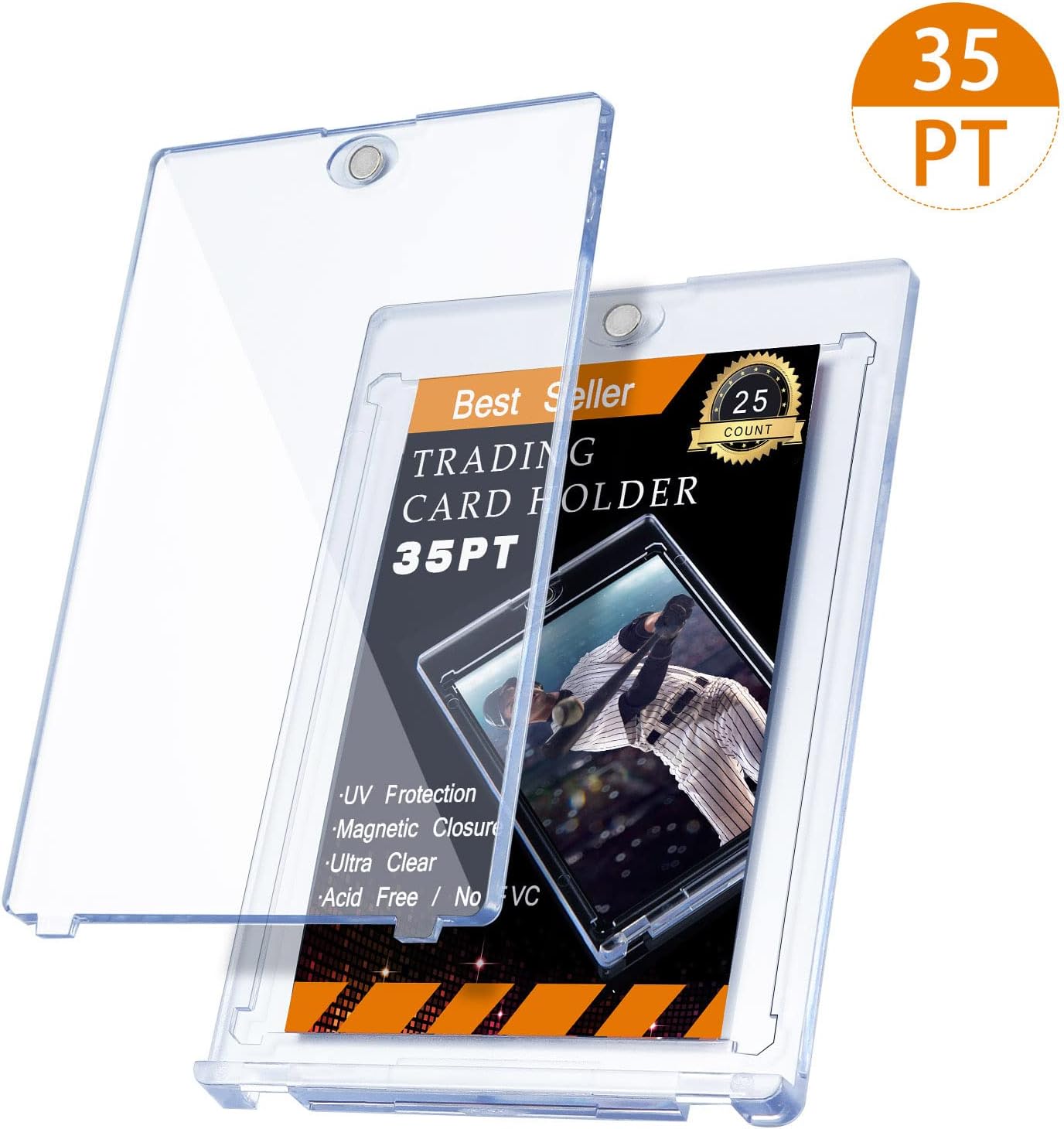 10 Pc Magnetic Card Holder Clear Display Card Protector P73974
